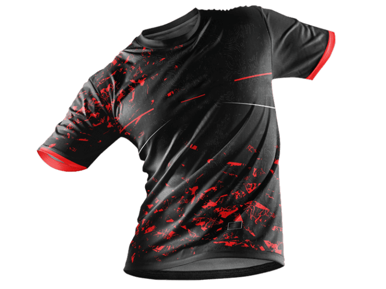 Black red sublimated custom soccer jersey for team sport uniform