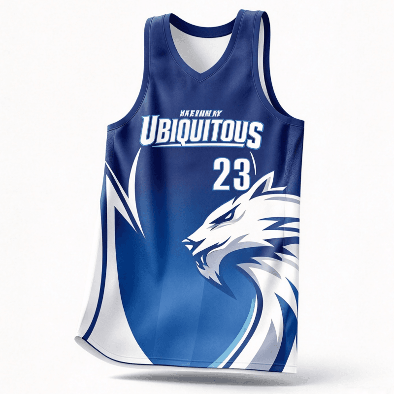 Custom Wolf Pattern Basketball Uniform Set Full Sublimation Basketball Jersey Shorts
