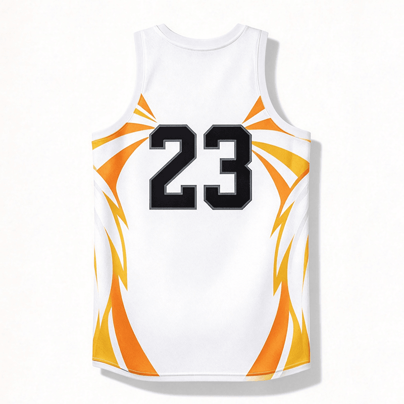 Custom Mammoth Basketball Jersey Back View, Sublimation Basketball Tank Top With Number 23
