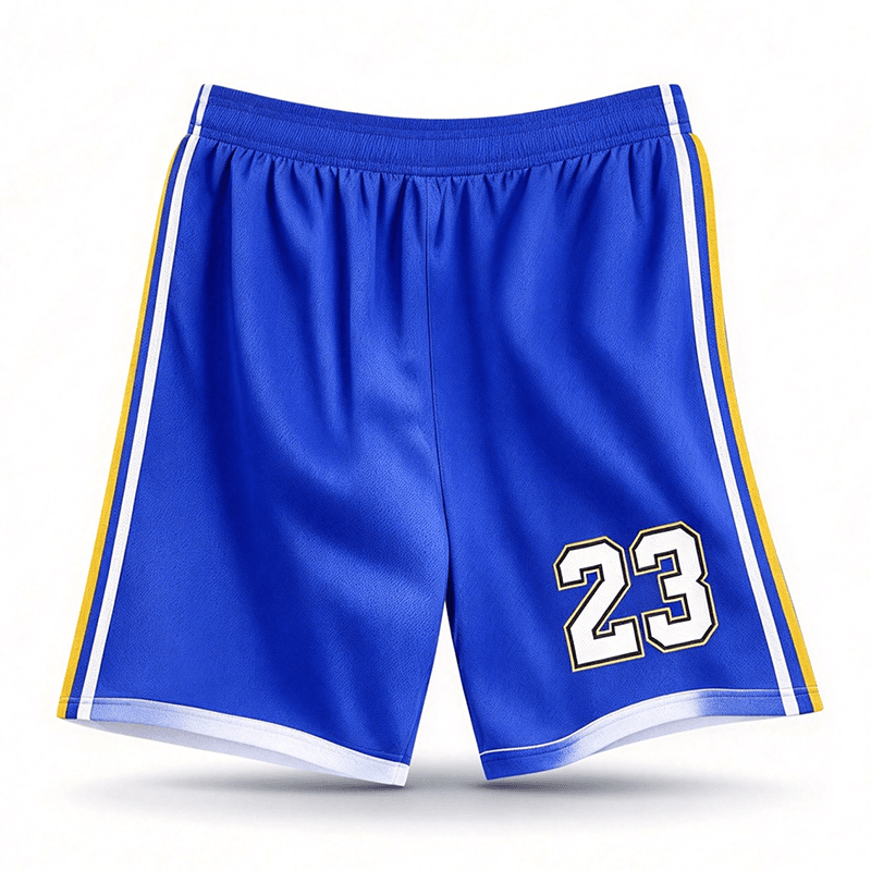 Custom Royal Blue Basketball Shorts, Matching Basketball Pant With Number 23