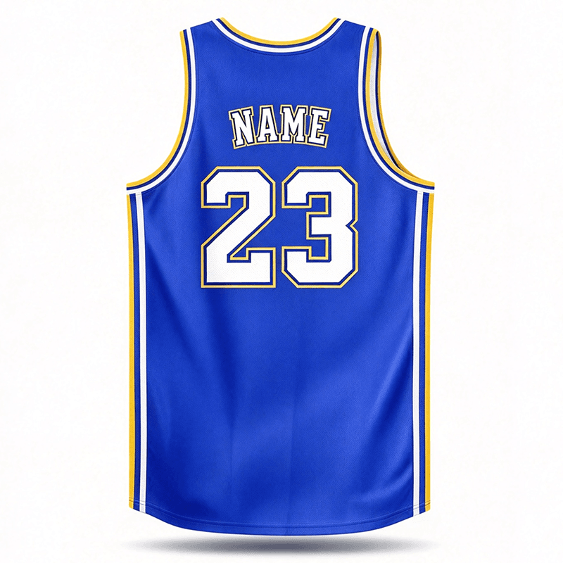 Custom Basketball Jersey Back View, Sublimation Basketball Tank Top With Custom Name & Number 23