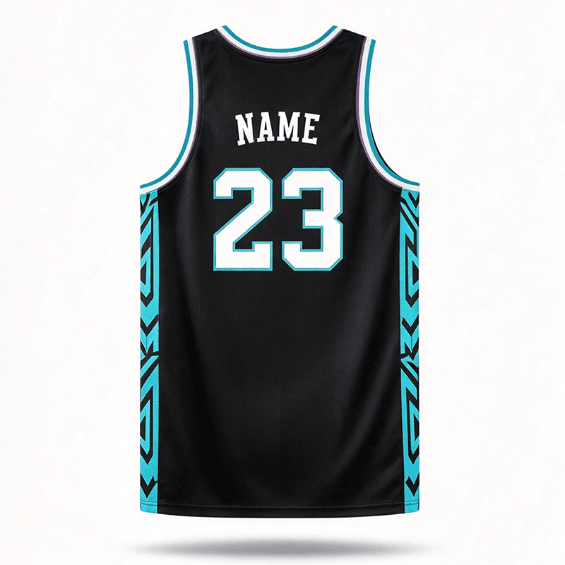Custom Elite Basketball Jersey Back View, Sublimation Basketball Tank Top With Custom Name & Number