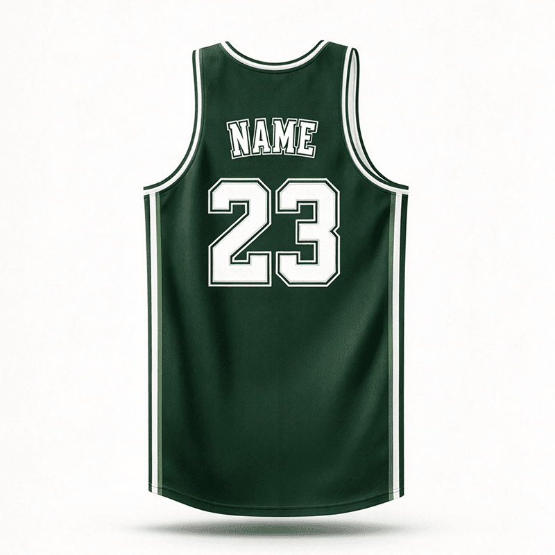 Custom Basketball Jersey Back View, Sublimation Basketball Tank Top With Custom Name & Number 23