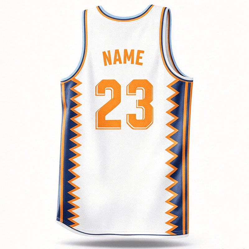 Custom Basketball Jersey Back View, Sublimation Basketball Tank Top With Custom Name & Number 23
