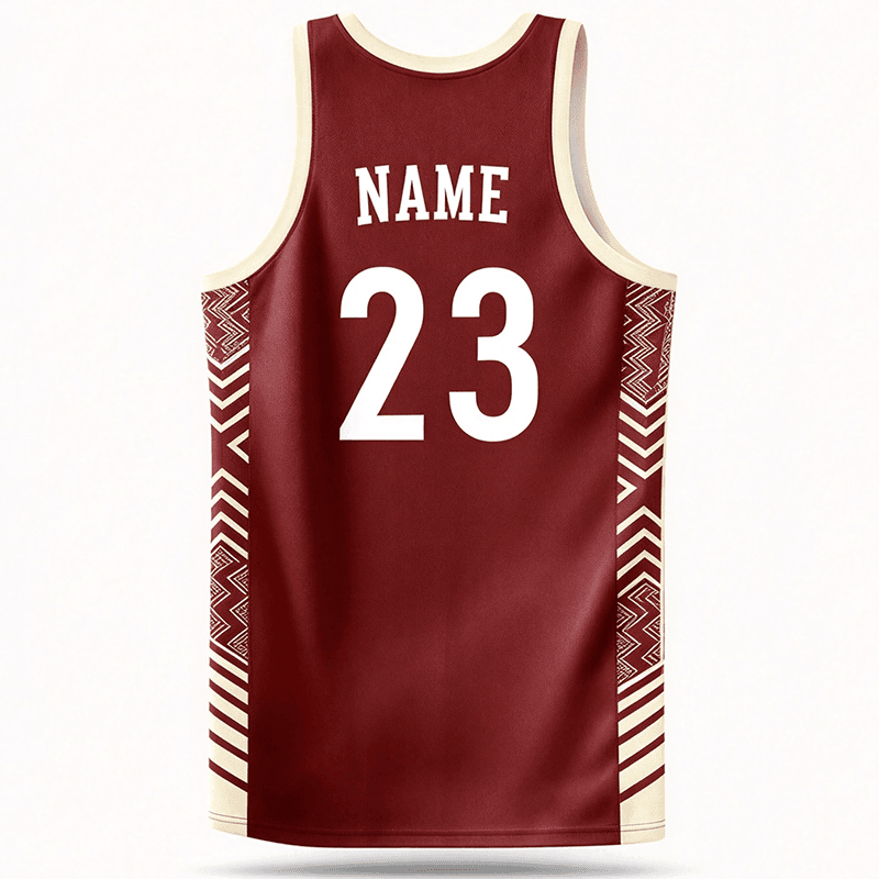 Custom Basketball Jersey Back View, Sublimation Basketball Tank Top With Custom Name & Number 23