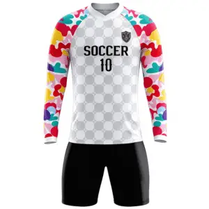 long sleeve football jersey custom wholesale soccer uniform