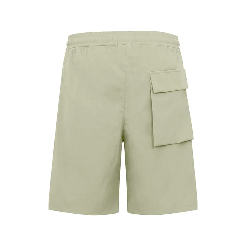 Tensuit men outdoor cargo shorts light green back view with large flap cargo pocket