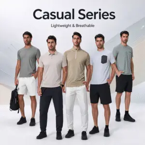 Tensuit Casual Series collection banner, men lightweight breathable casual sport outfits
