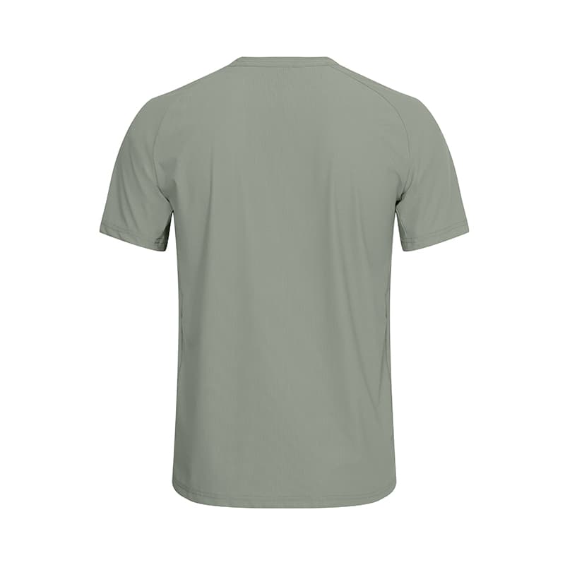Tensuit men raglan sleeve quick dry t-shirt sage green back view
