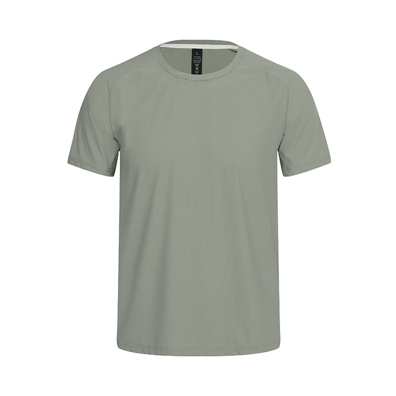 Tensuit men raglan sleeve quick dry t-shirt sage green front view