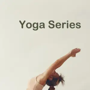 Tensuit Yoga Series collection banner, woman practicing yoga, custom women yoga