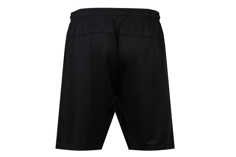 Tensuit men quick dry polyester athletic sports shorts black back flat view