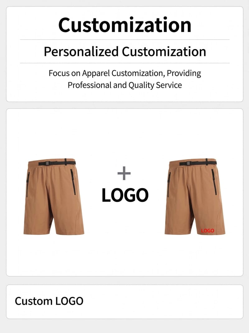 Tensuit B69D men hiking shorts custom logo service, personalized printed logo on outdoor shorts